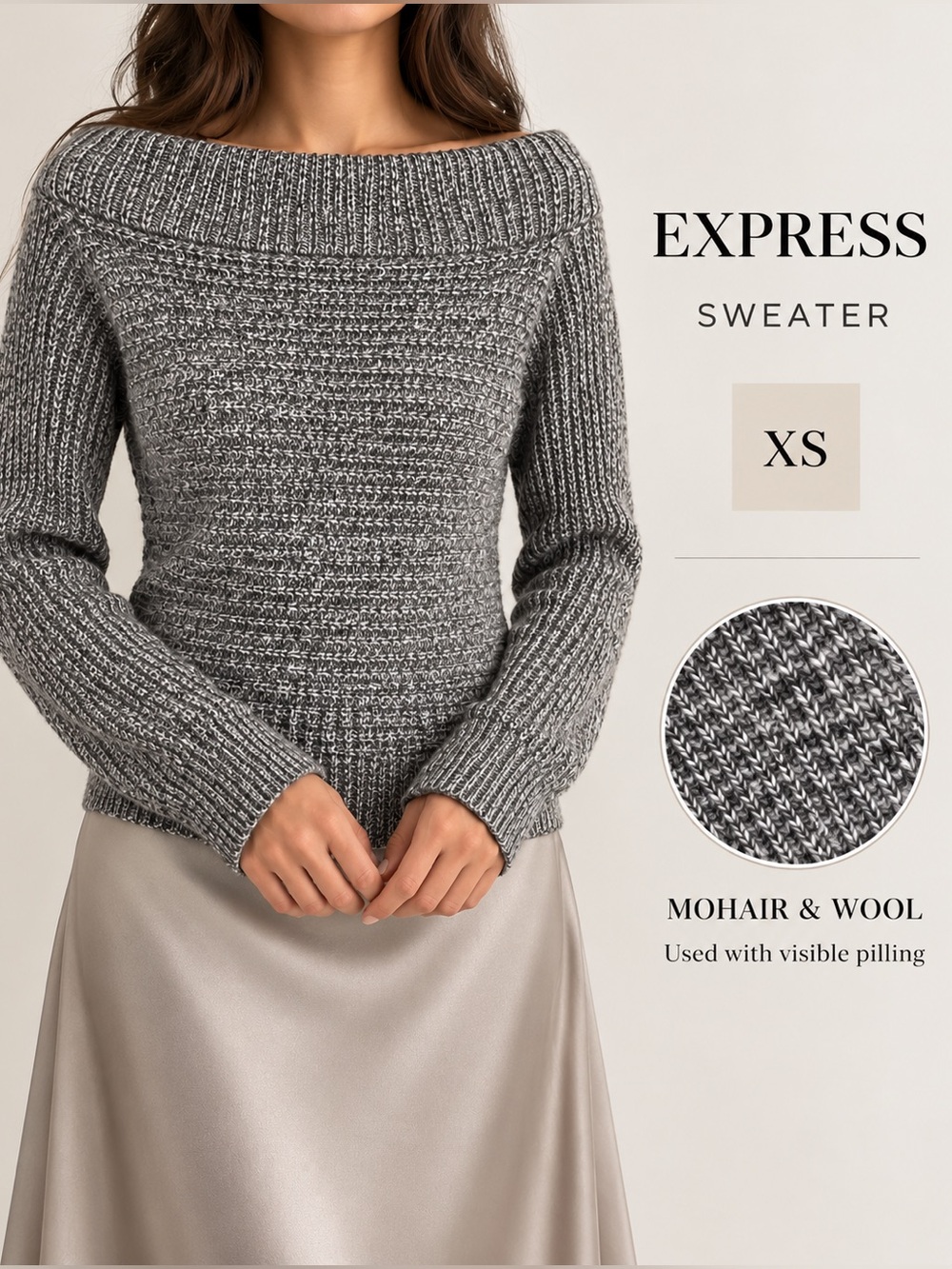 EXPRESS Marled Knit Sweater Size XS